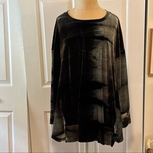 Alembika Portia Top in Oversized Drapey Velvet, L/S